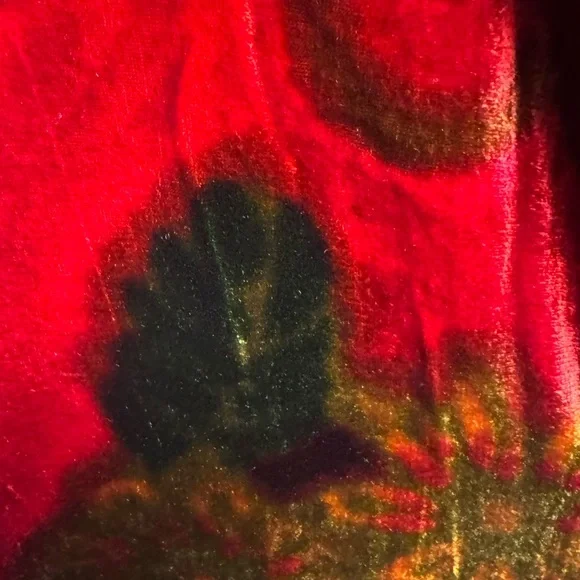 Coldwater Creek Women's Velvet Bomber Jacket - Red and Green - Picture 2 of 10